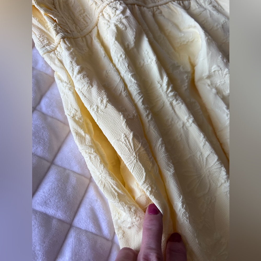 Yellow Ruffle Sleeve Dress 2x by Hayden - Picture 7 of 16